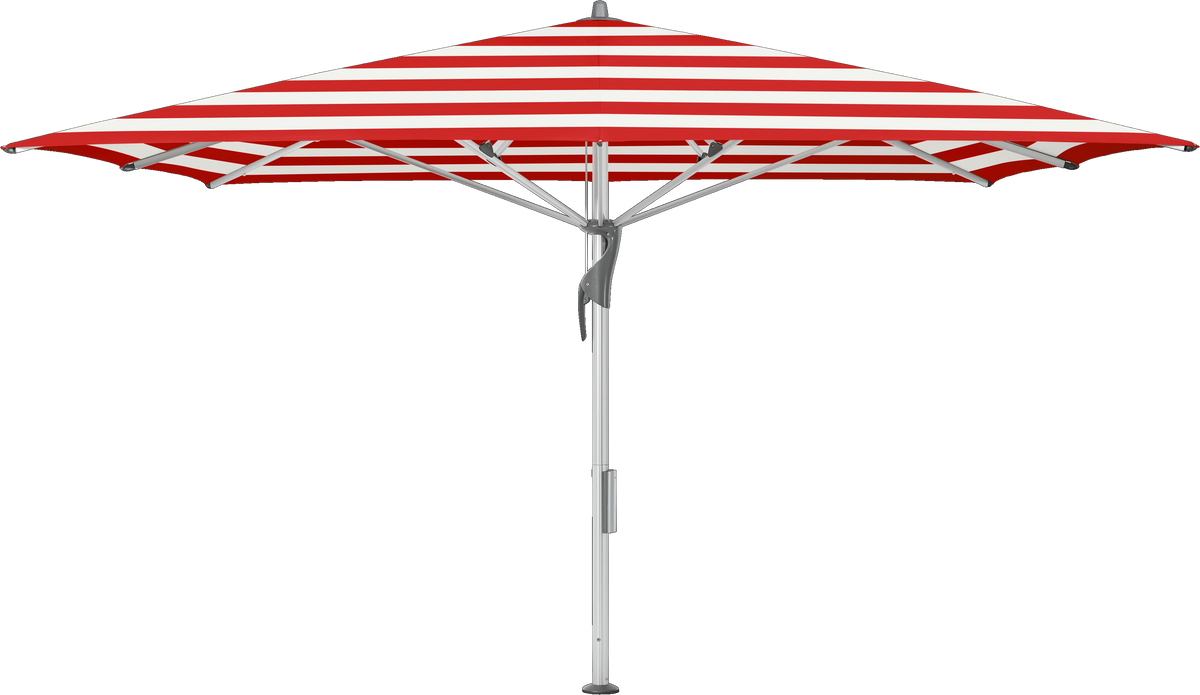 Glatz Parasol FORTELLO LED easy carre Cat.5 800 Red Stripe