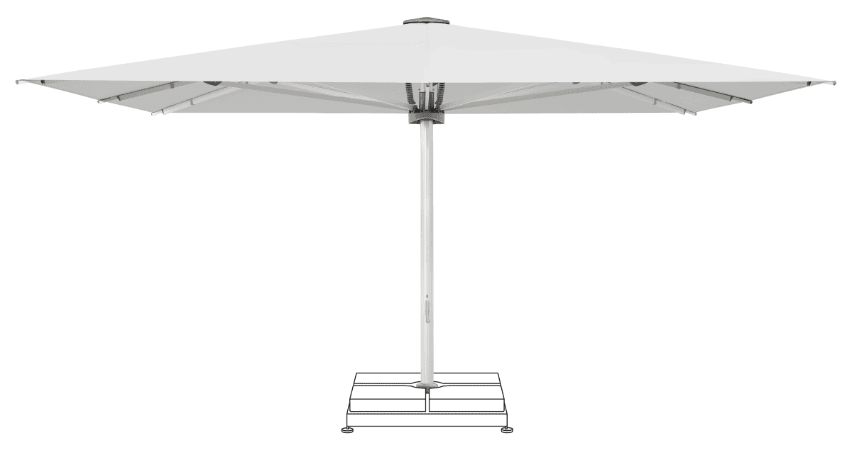 Glatz Parasol PALAZZO Noblesse carre Cat.5 500 Plaster
