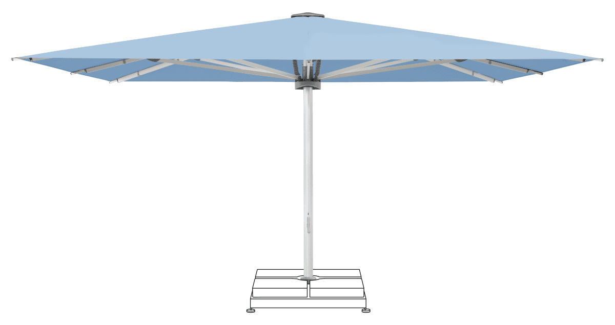 Glatz Parasol PALAZZO Noblesse carre Cat.5 515 Cloud