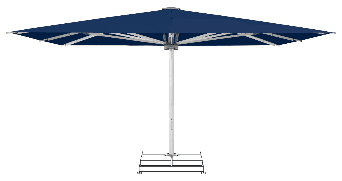 Glatz Parasol PALAZZO Noblesse carre Cat.5 530 Atlantic
