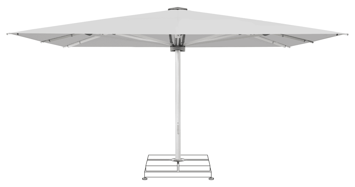 Glatz Parasol PALAZZO Noblesse carre Cat.5 550 Cement
