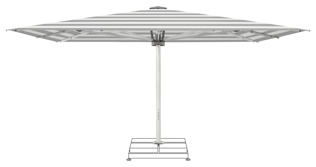 Glatz Parasol PALAZZO Noblesse carre Cat.5 555 Grey Stripe