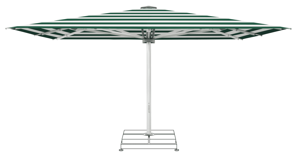 Glatz Parasol PALAZZO Noblesse carre Cat.5 589 Green Stripe
