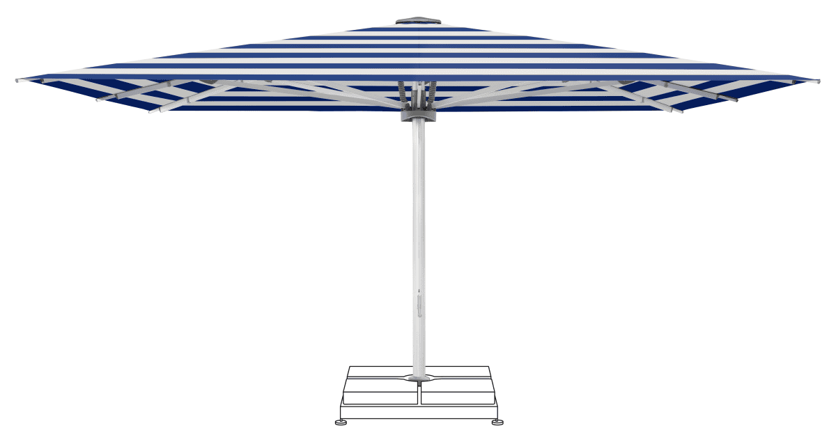Glatz Parasol PALAZZO Noblesse carre Cat.5 602 Blue Stripe