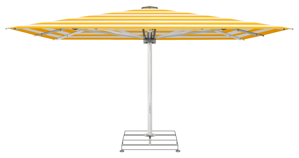 Glatz Parasol PALAZZO Noblesse carre Cat.5 624 Yellow Stripe