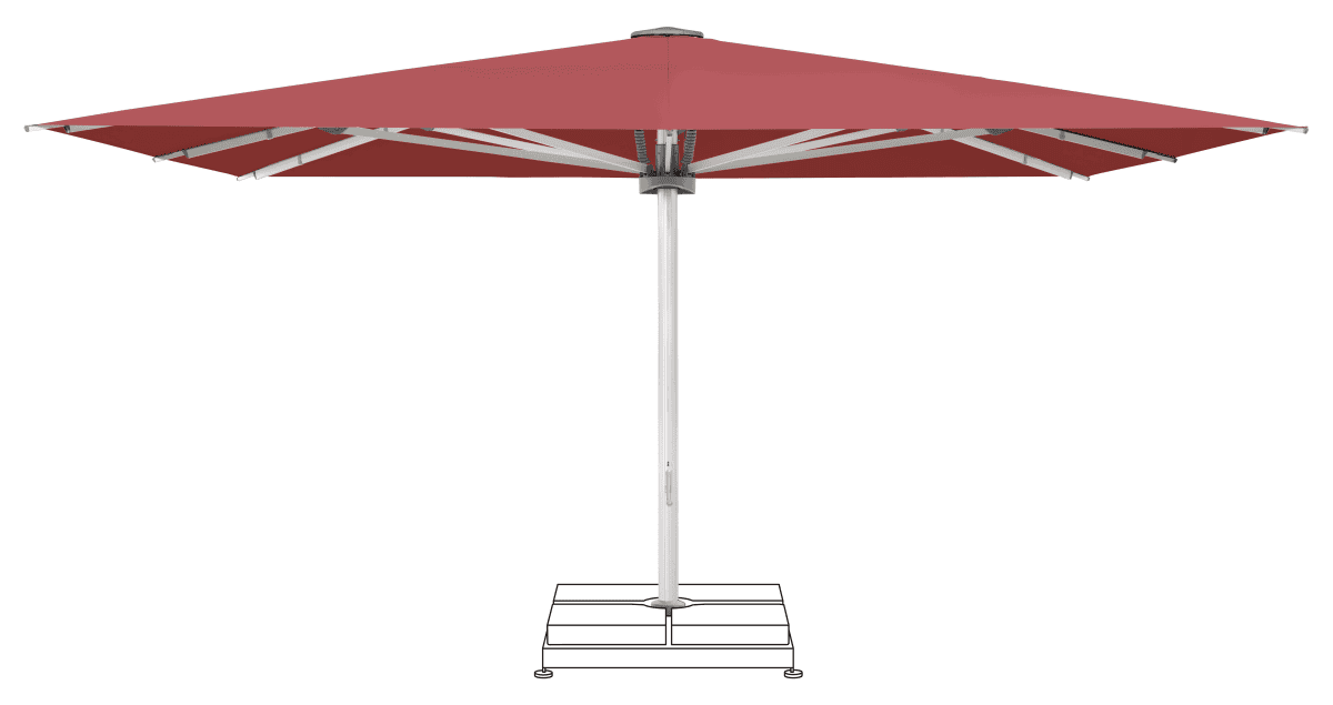 Glatz Parasol PALAZZO Noblesse carre Cat.5 637 Cherry