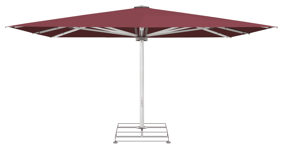 Glatz Parasol PALAZZO Noblesse carre Cat.5 644 Merlot