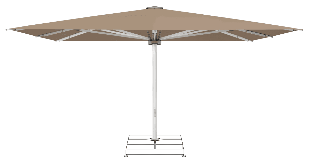 Glatz Parasol PALAZZO Noblesse carre Cat.5 650 Camel