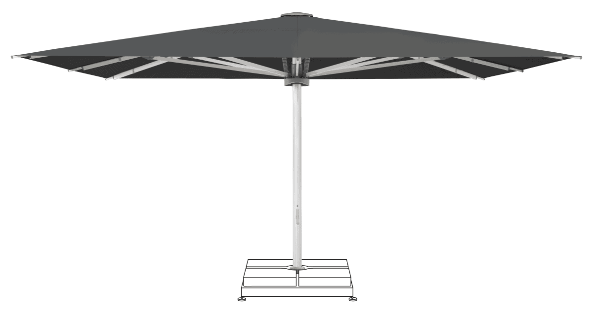 Glatz Parasol PALAZZO Noblesse carre Cat.5 669 Carbone