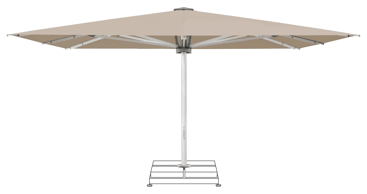 Glatz Parasol PALAZZO Noblesse carre Cat.5 803 Linen