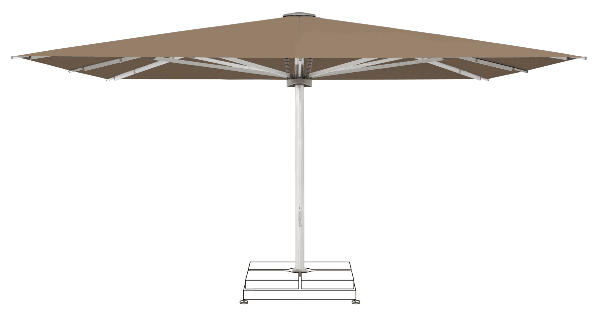 Glatz Parasol PALAZZO Noblesse carre Cat.5 805 Walnut