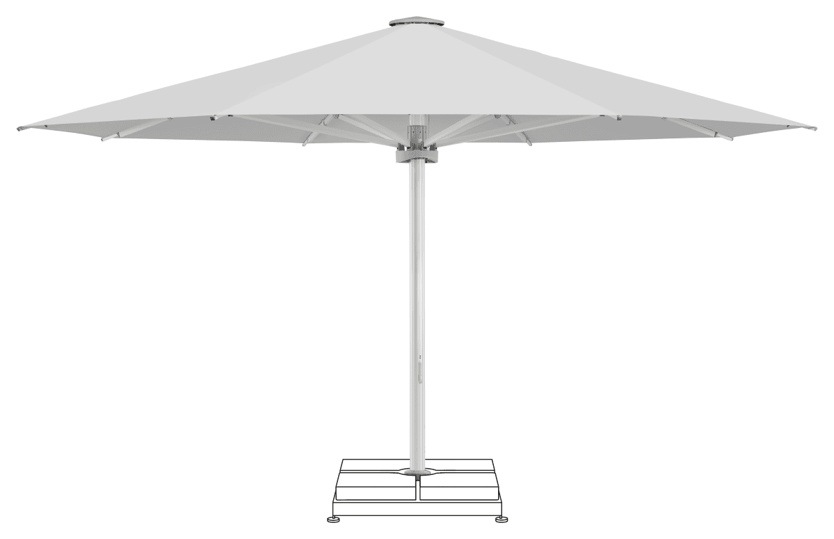 Glatz Parasol PALAZZO Noblesse rond Cat.5 550 Cement