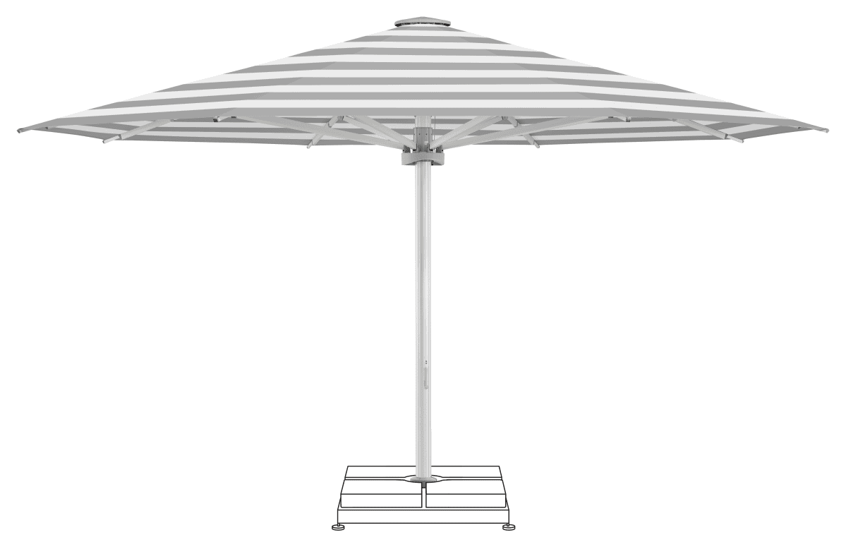 Glatz Parasol PALAZZO Noblesse rond Cat.5 555 Grey Stripe