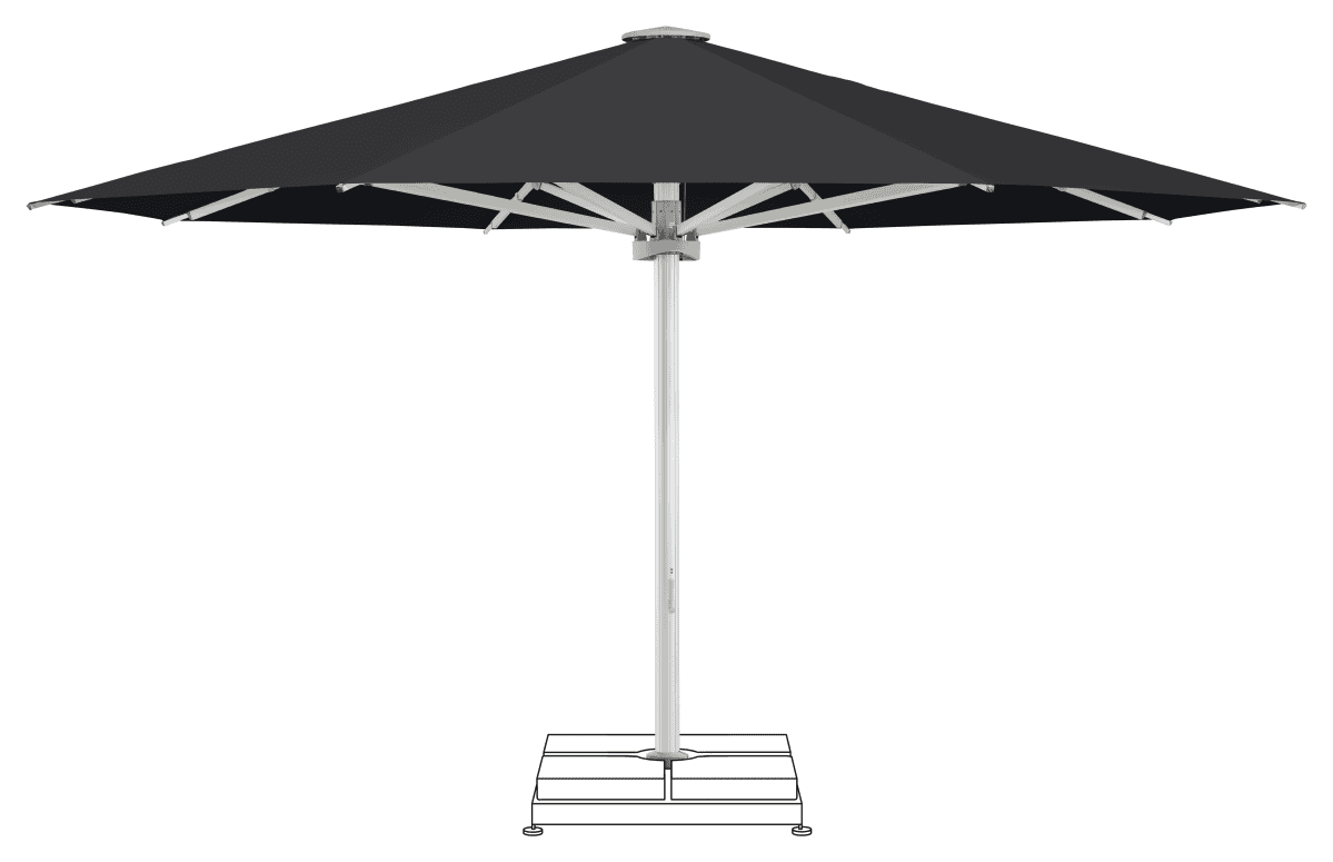 Glatz Parasol PALAZZO Noblesse rond Cat.5 615 Black
