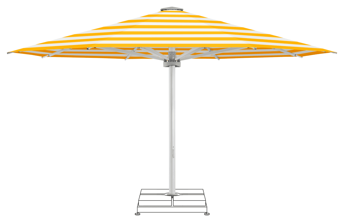 Glatz Parasol PALAZZO Noblesse rond Cat.5 624 Yellow Stripe