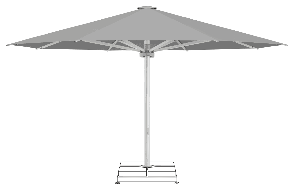 Glatz Parasol PALAZZO Noblesse rond Cat.5 652 Silver