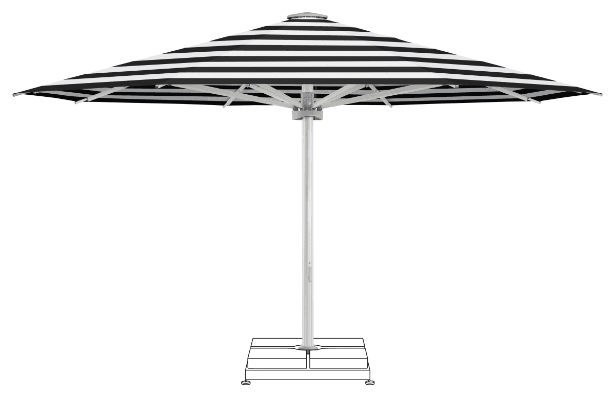 Glatz Parasol PALAZZO Noblesse rond Cat.5 810 Black Stripe