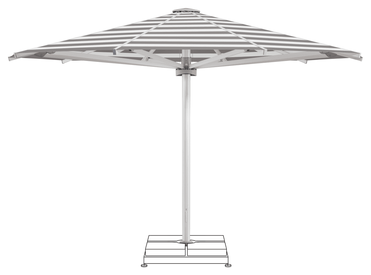 Glatz Parasol PALAZZO Royal rond Cat.5 570 Steel Stripe
