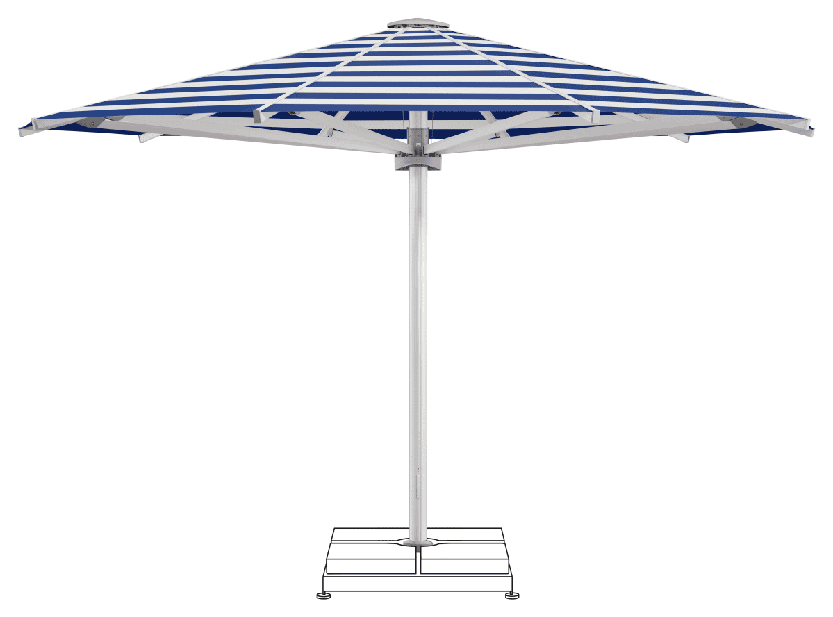 Glatz Parasol PALAZZO Royal rond Cat.5 602 Blue Stripe