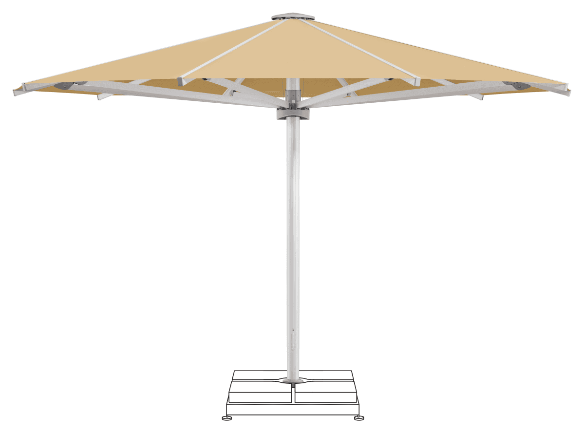 Glatz Parasol PALAZZO Royal rond Cat.5 604 Cereal