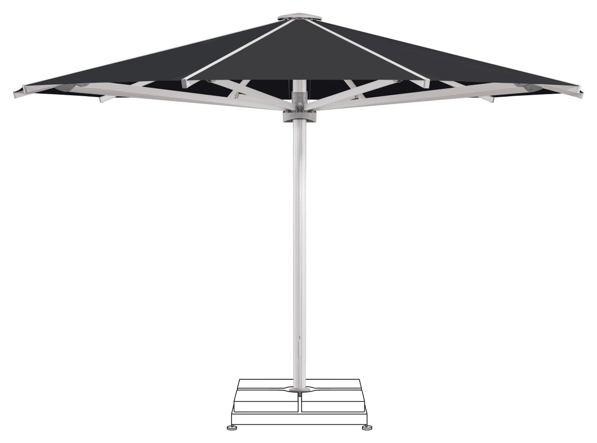 Glatz Parasol PALAZZO Royal rond Cat.5 615 Black