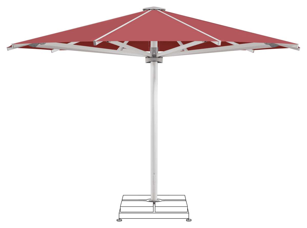 Glatz Parasol PALAZZO Royal rond Cat.5 637 Cherry
