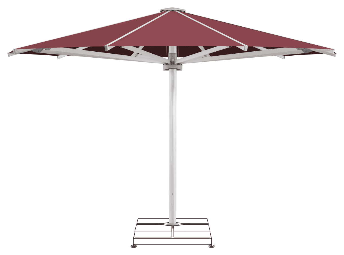 Glatz Parasol PALAZZO Royal rond Cat.5 644 Merlot