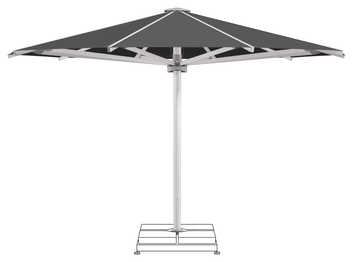 Glatz Parasol PALAZZO Royal rond Cat.5 669 Carbone