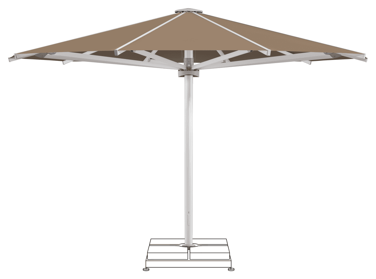 Glatz Parasol PALAZZO Royal rond Cat.5 805 Walnut