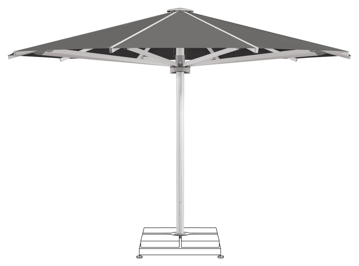 Glatz Parasol PALAZZO Royal rond Cat.5 807 Lava