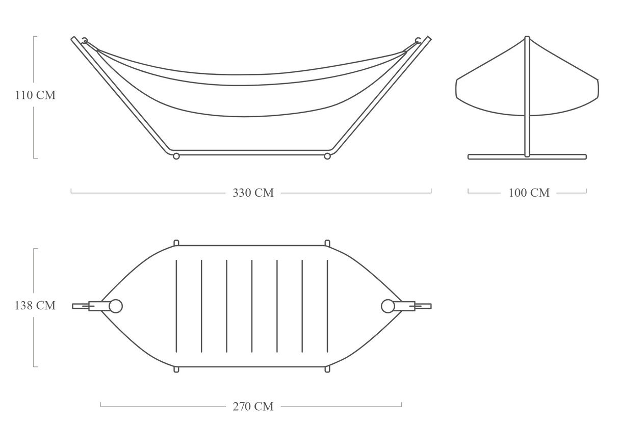 Fatboy Headdemock Deluxe Outdoor Hammock with frame, headrest and protective cover
