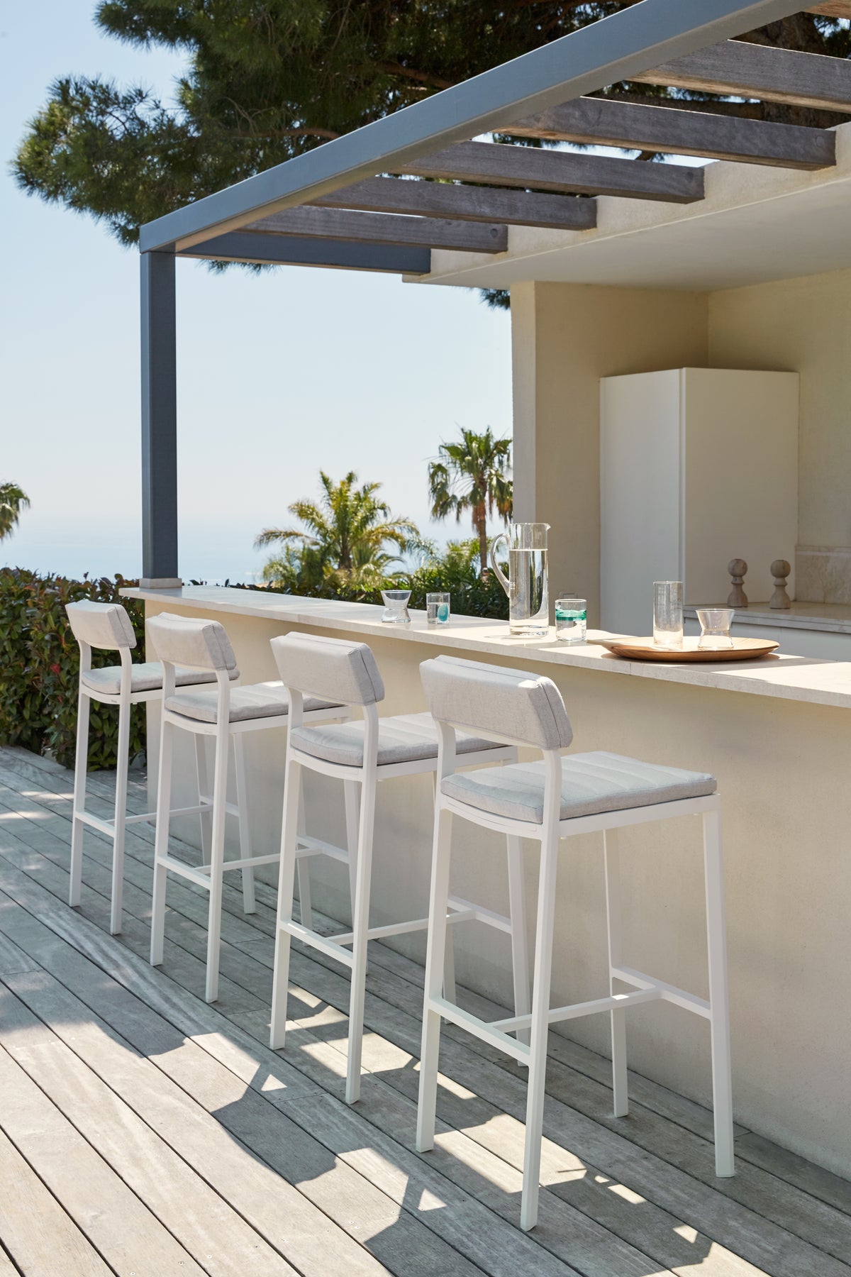 Metris Set de coussins Assise Dossier pour Tabouret de bar