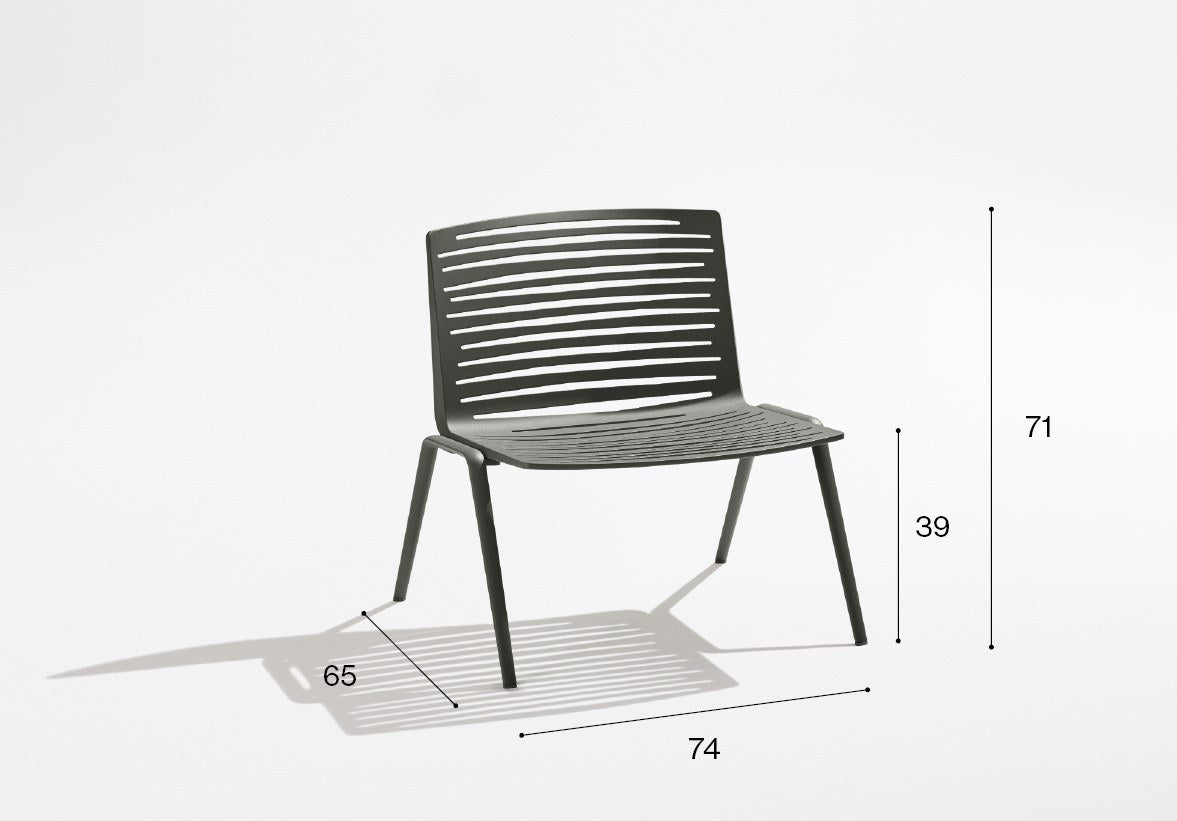 Fast Zebra Fauteuil lounge sans accoudoirs