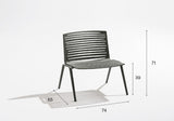 Fast Zebra Fauteuil lounge sans accoudoirs