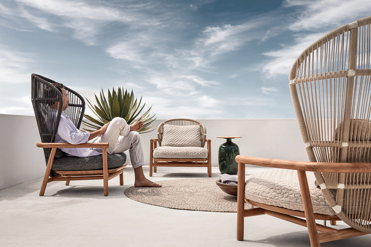 Gloster Fern High Back Fauteuil club - Lounge Chair Haut dossier