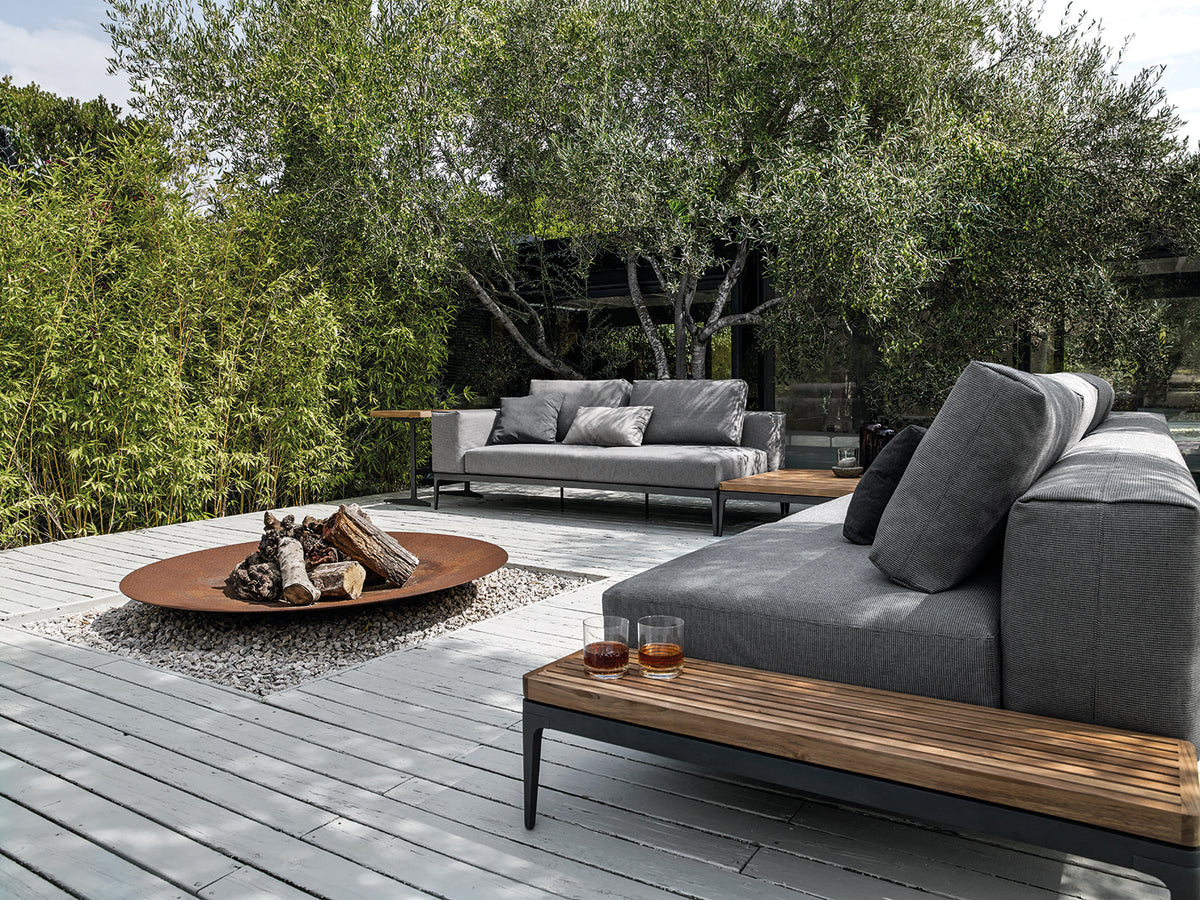 Gloster Grid Left / Right Chaise Unit - Teak Platform