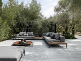 Gloster Grid Left / Right Chaise Unit - Teak Platform