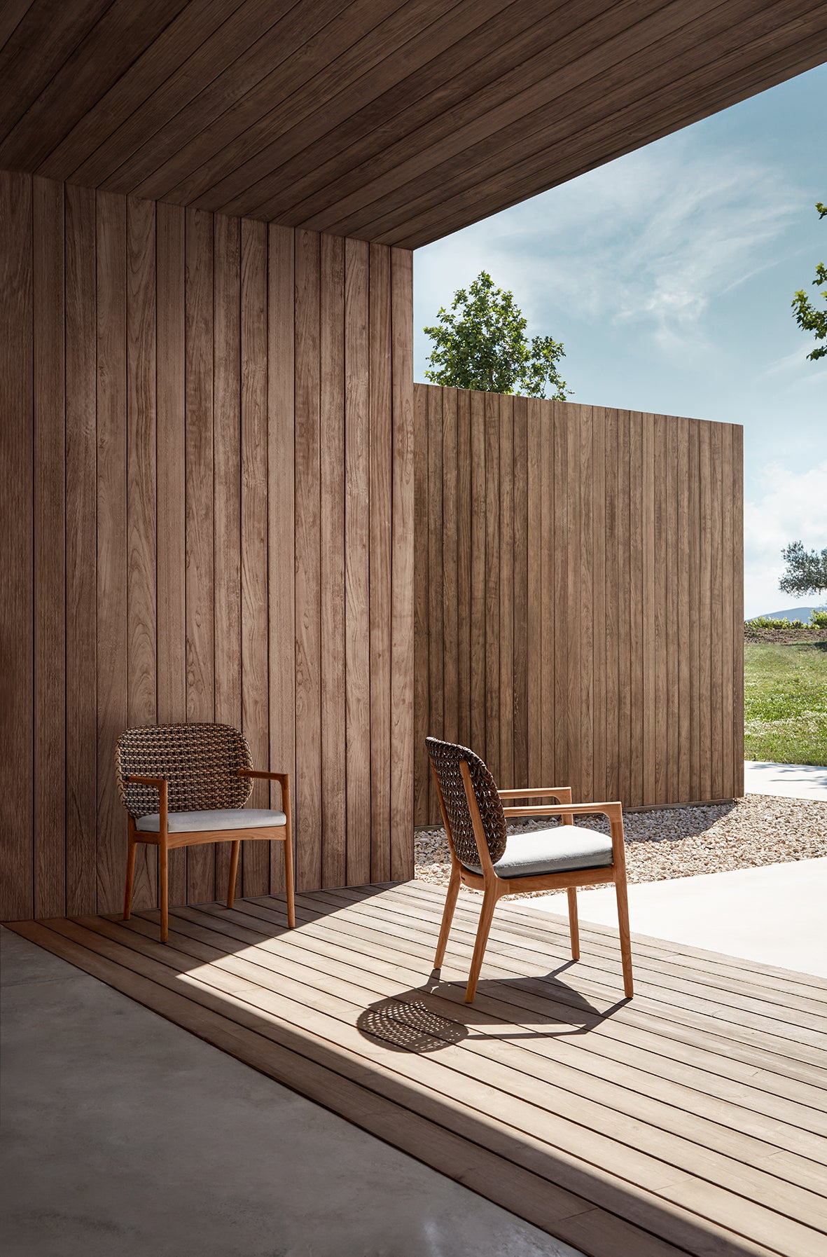 Gloster Kay Fauteuil repas avec accoudoirs Harvest
