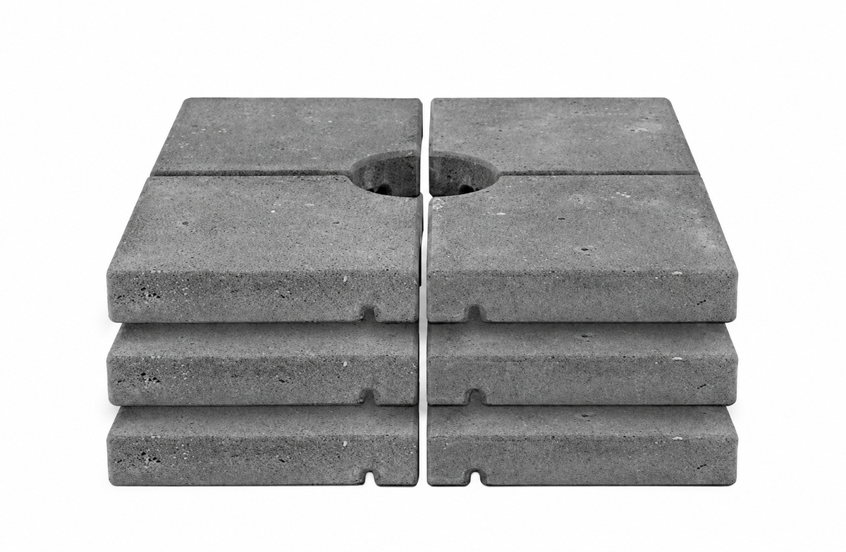 Glatz Set de 12 dalles en béton 48.3x48.3x12.6/9.4cm (env. 644kg)