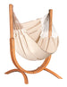 La Siesta Udine Organic Chaise Hamac 115cm avec support en bois d'eucalyptus Indoor