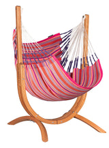 La Siesta Udine Organic Chaise Hamac 115cm avec support en bois d'eucalyptus Indoor