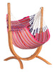 La Siesta Udine Organic Chaise Hamac 115cm avec support en bois d'eucalyptus Indoor