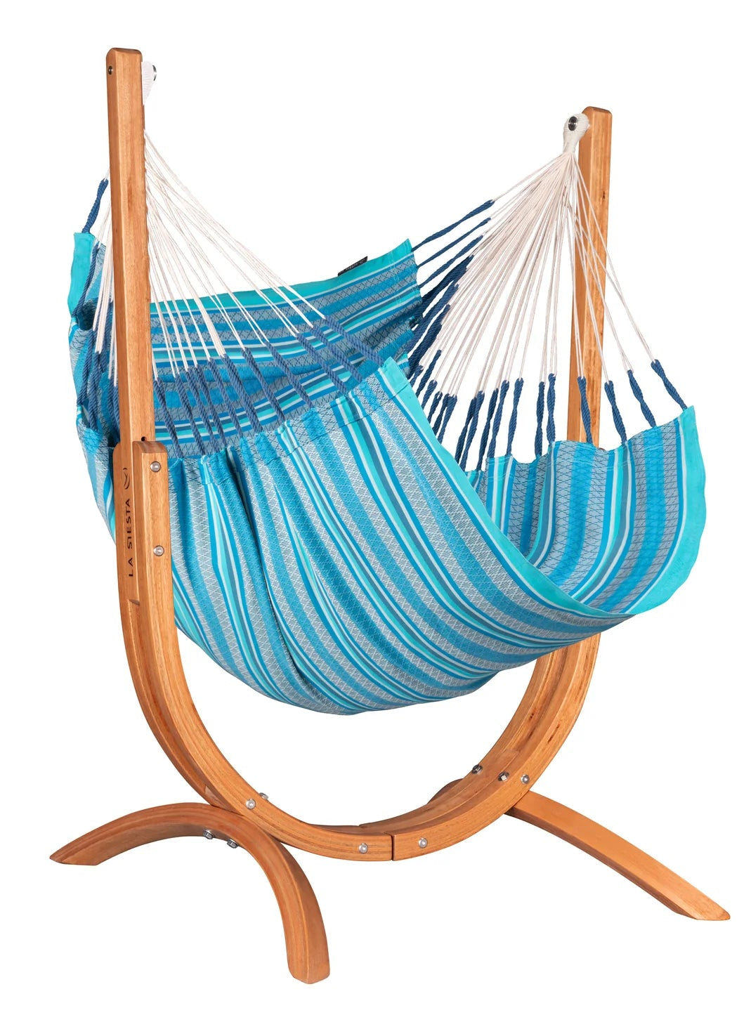 La Siesta Udine Organic Chaise Hamac 115cm avec support en bois d'eucalyptus Indoor