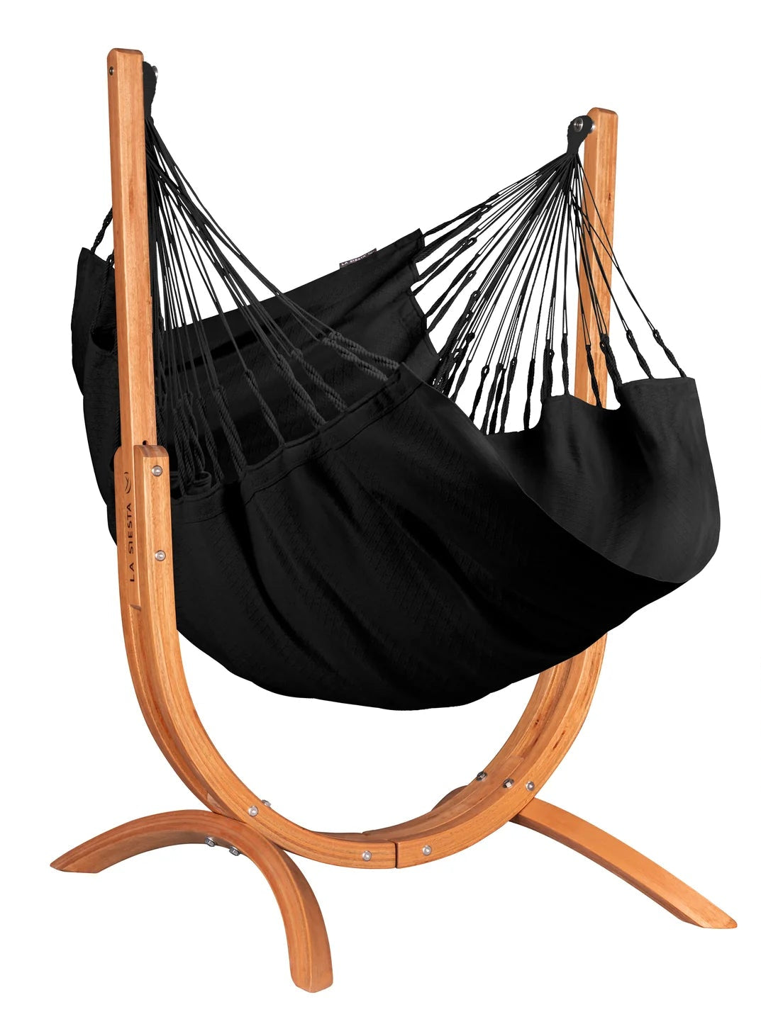 La Siesta Udine Organic Chaise Hamac 115cm avec support en bois d'eucalyptus Indoor