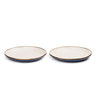 Barebones Enamel Deep Plate Set Ensemble de 2 assiettes Ø27.9cm 2-Tone indigo blue 