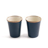 Barebones Enamel Lot de 2 Verres 470ml 2-Tone indigo blue 