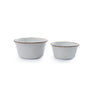 Barebones Enamel Mixing Bowl Set Ensemble de 2 bols Eggshell 