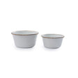 Barebones Enamel Mixing Bowl Set Ensemble de 2 bols Eggshell 