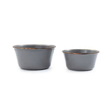 Barebones Enamel Mixing Bowl Set Ensemble de 2 bols Slate Grey 