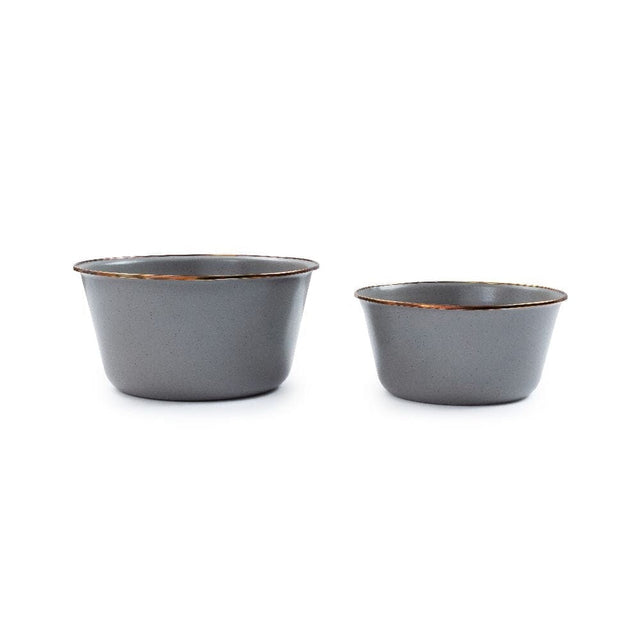 Barebones Enamel Mixing Bowl Set Ensemble de 2 bols Slate Grey 